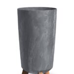 Doniczka Gracia Tubus Slim Beton Effect-MARENGO