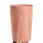 Doniczka Gracia Tubus Slim Beton Effect-TERAKOTA