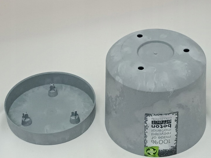 Doniczka Tubo BETON EFFECT z podstawkiem