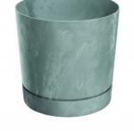 Doniczka Tubo BETON EFFECT z podstawkiem beton szary