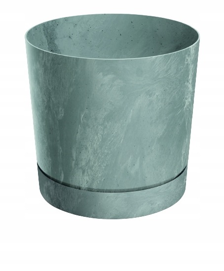 Doniczka Tubo BETON EFFECT z podstawkiem beton szary